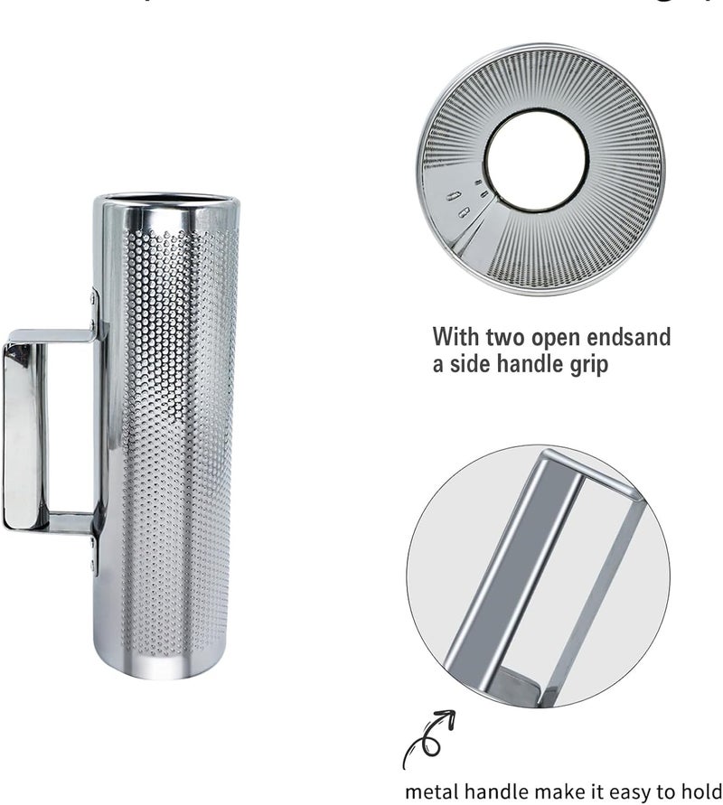 BIGBILLION Guiro Stainless Steel Guiro Instrument 8" 3" Latin Percussion Musical Shaker Instruments with Scraper for Live Performance - Image 3